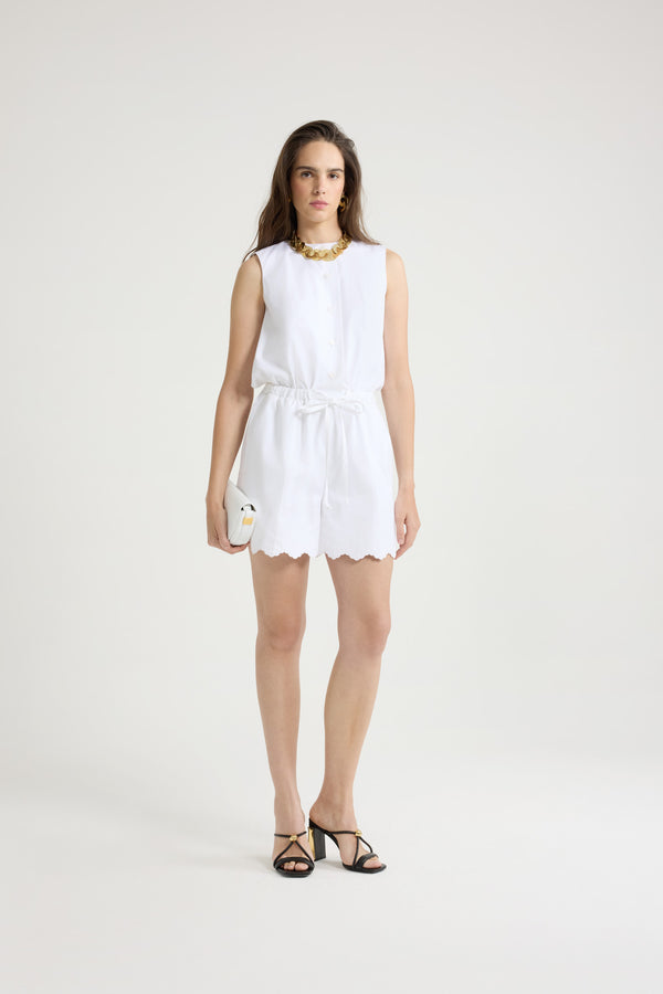 Patou Combinaison Dos Nu En Popeline De Coton Bio