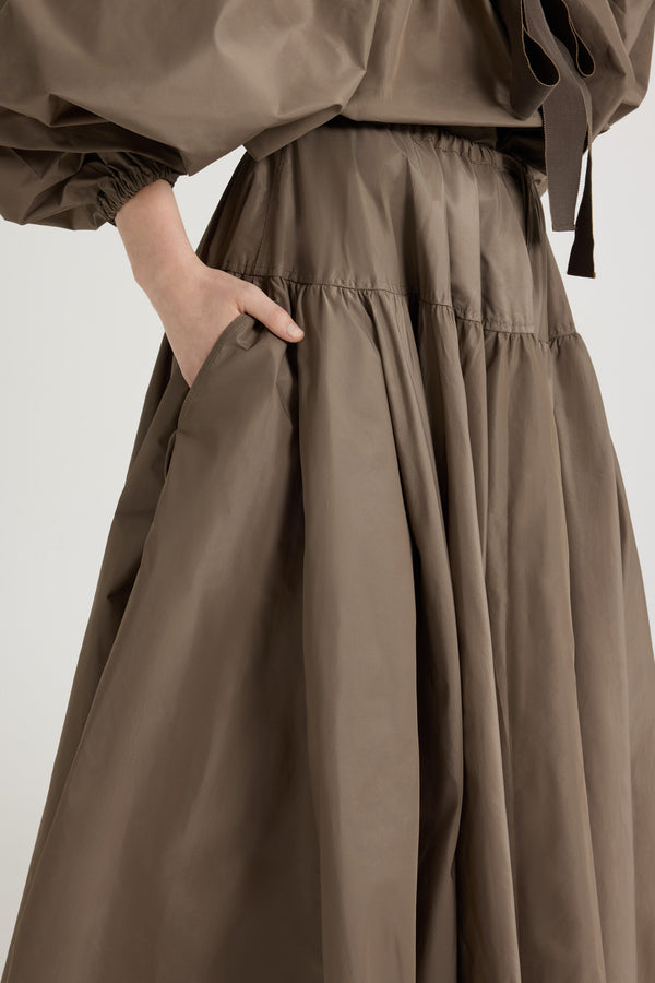 Patou Jupe Longue Volumineuse En Faille Recyclée