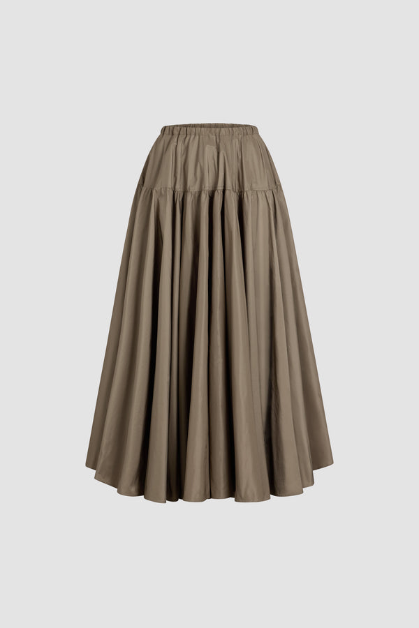 patou Jupe longue volumineuse en faille recyclée