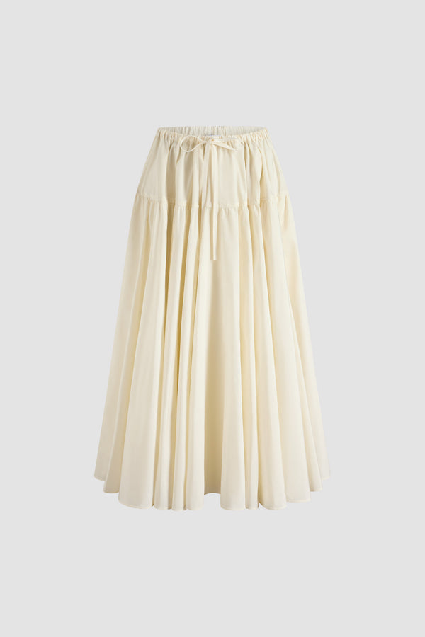 patou Jupe longue volumineuse en faille recyclée