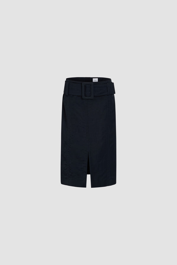 patou Jupe midi ceinturée en nylon léger recyclé
