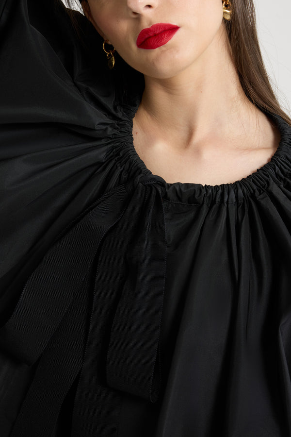 Patou Robe à Ourlet Volanté En Faille Recyclée