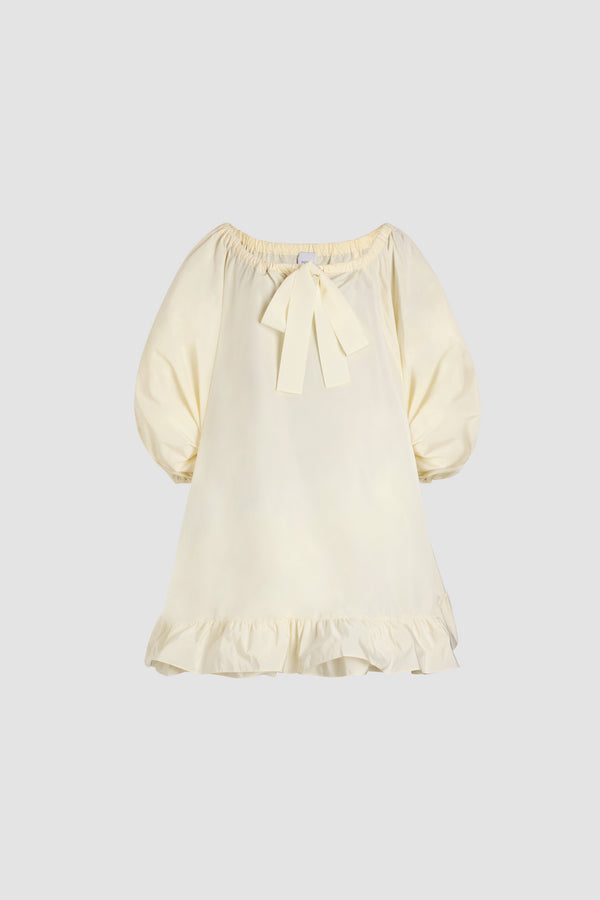 patou Robe à ourlet volanté en faille recyclée