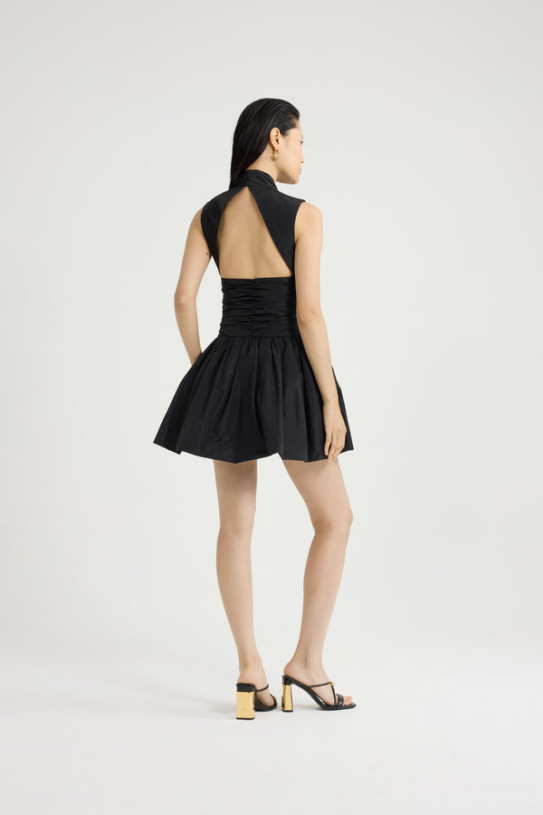 Patou Robe Boule Courte Dos Nu En Faille Recyclée