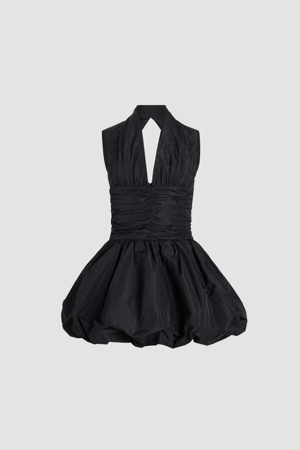 patou Robe boule courte dos nu en faille recyclée