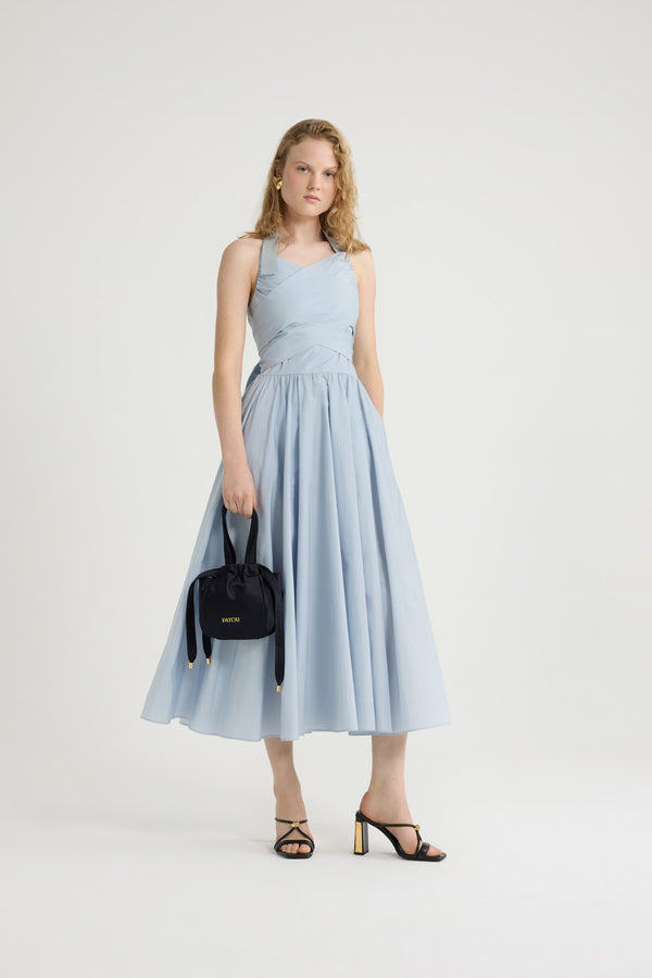 Patou Robe Longue Dos Nu En Faille Recyclée