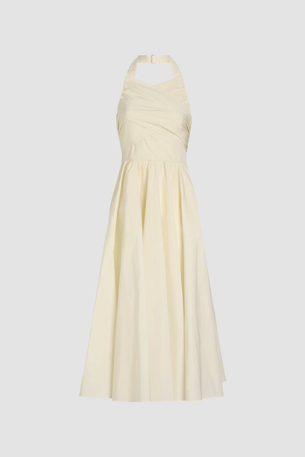 patou Robe longue dos nu en faille recyclée