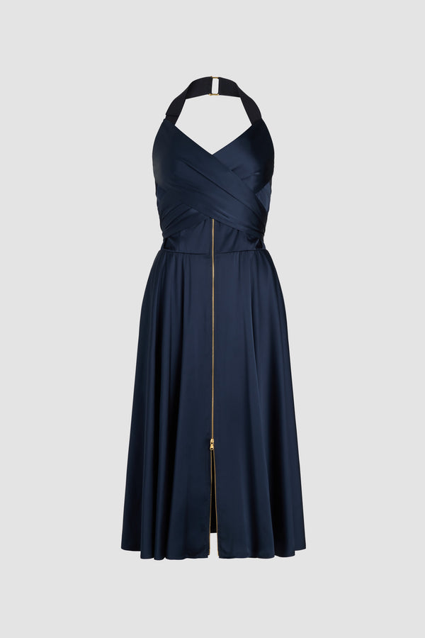 patou Robe midi en satin