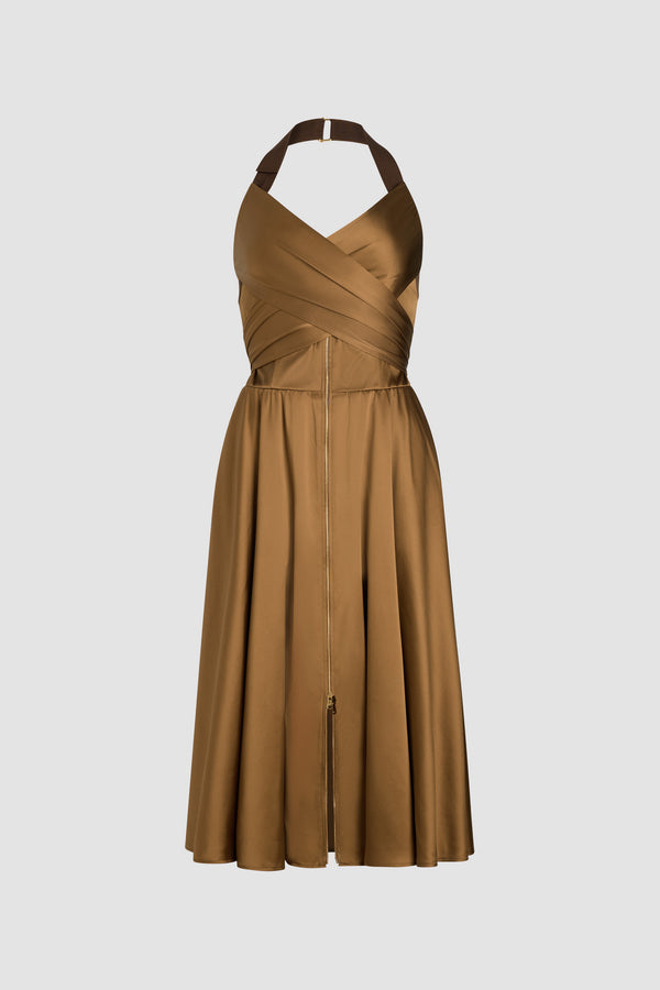 patou Robe midi en satin