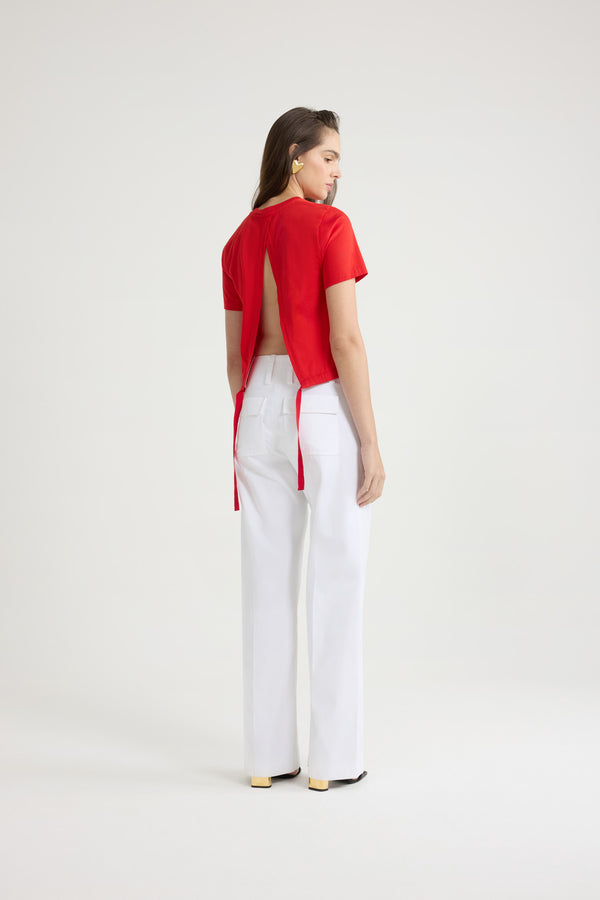 Patou T-shirt Dos Nu En Coton Bio