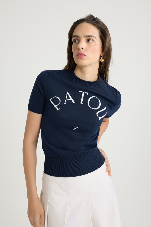 Patou Top à Logo Patou En Maille De Coton Mélangé