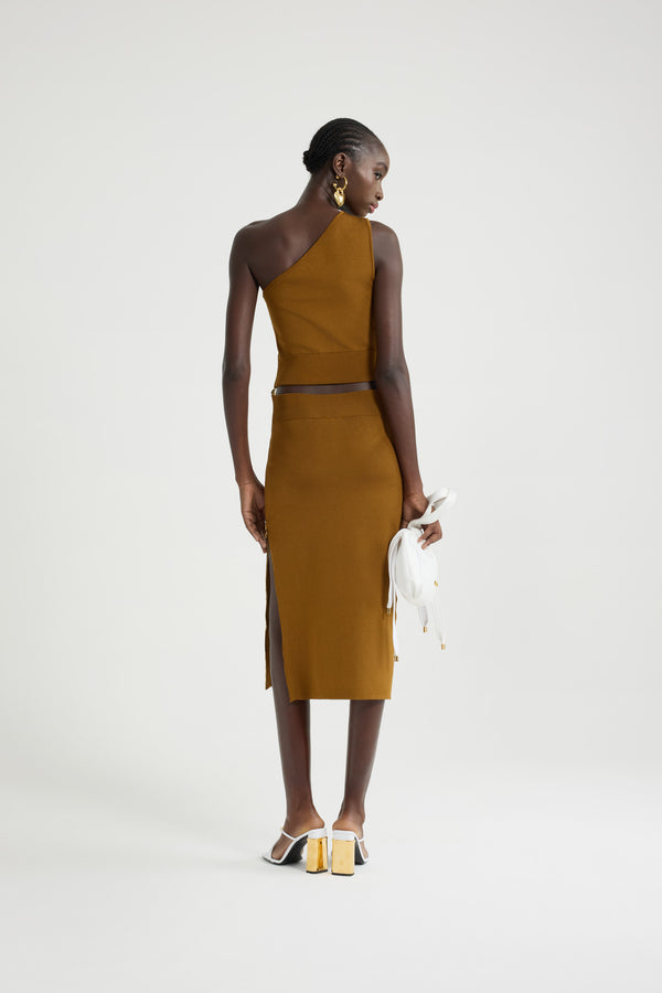 Patou Top Asymétrique En Crêpe Technique