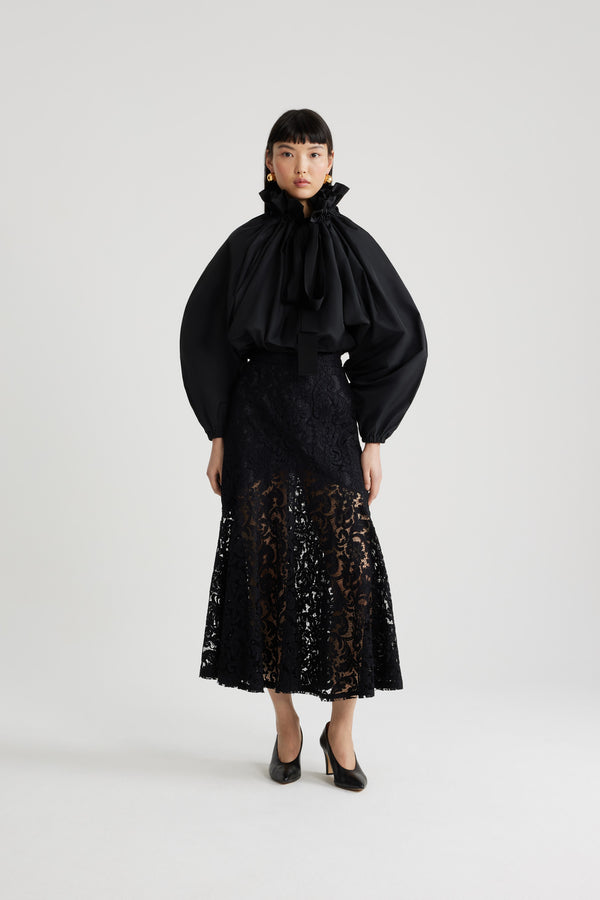 Patou Top En Faille à Manches Bouffantes