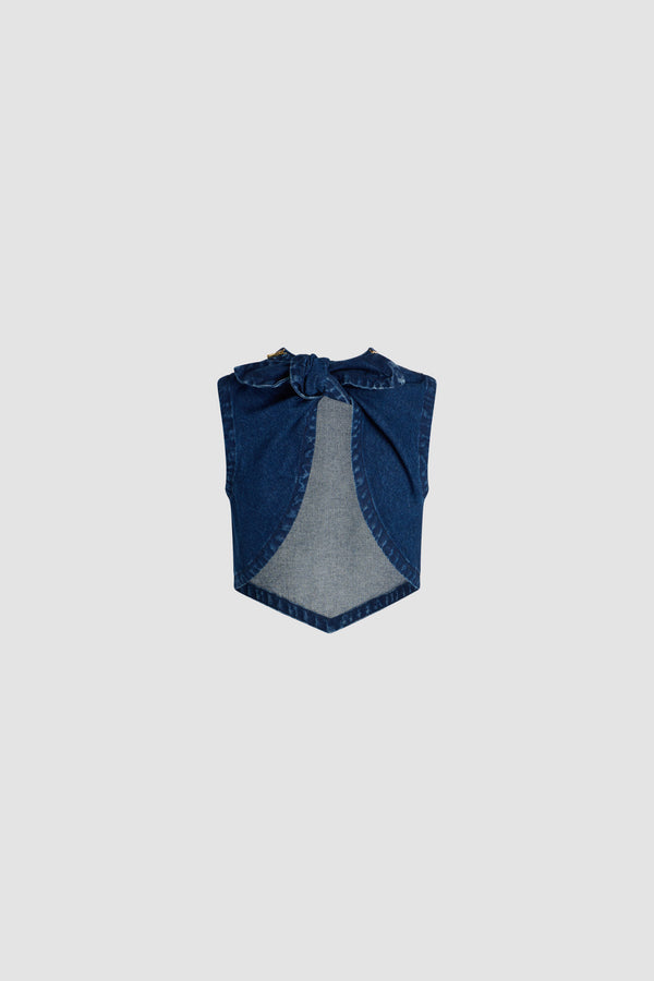 Patou Top Noué En Denim De Coton