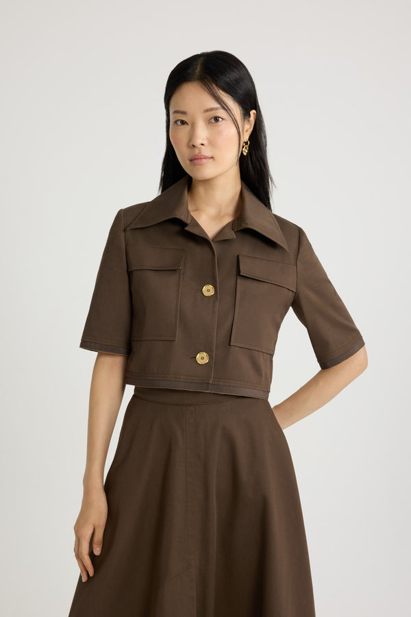 Patou Veste Courte En Gabardine De Coton Bio
