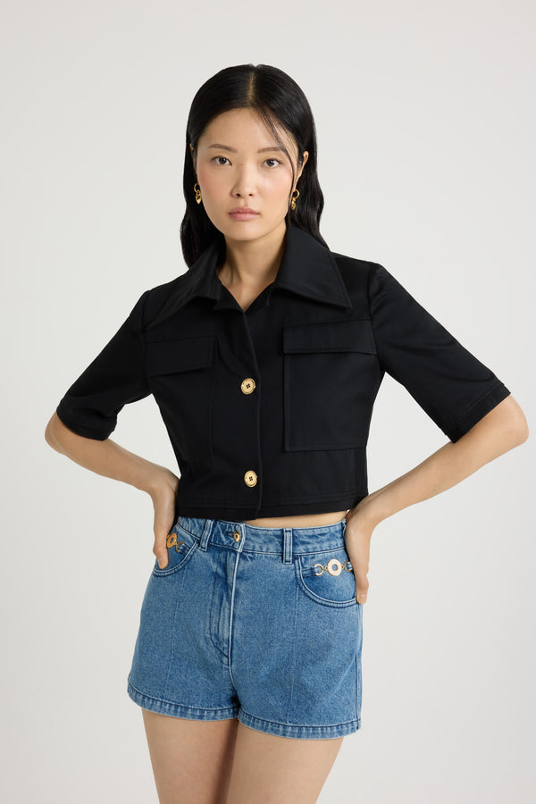 Patou Veste Courte En Gabardine De Coton Bio