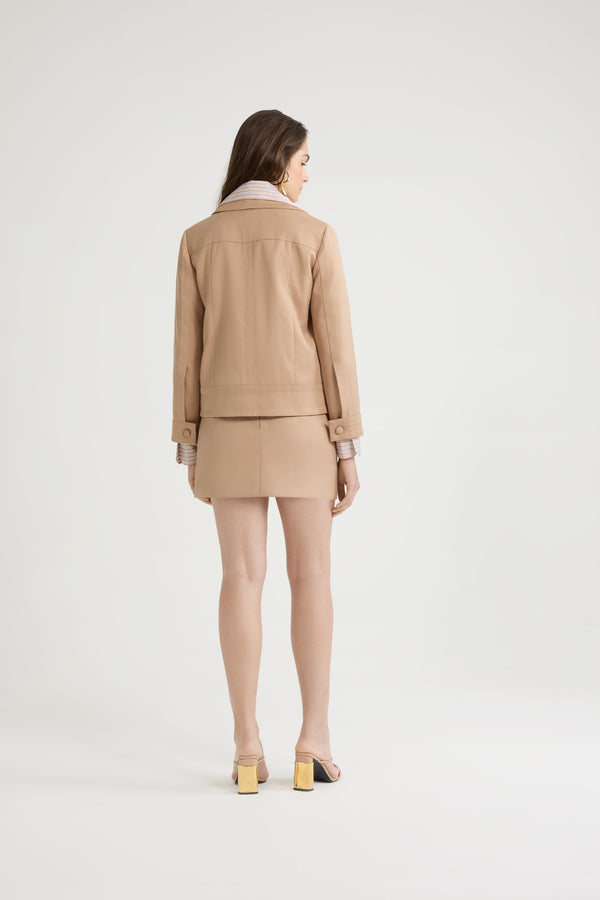 Patou Veste Courte Zippée En Sergé De Coton Bio