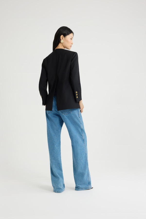 Patou Veste Sans Revers En Sergé De Laine Technique éco-responsable