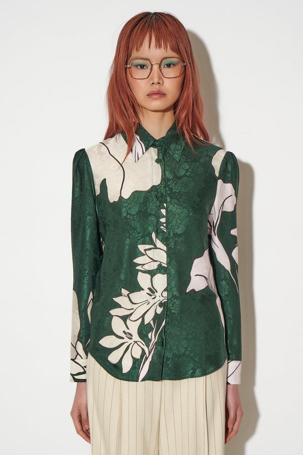 paul & joe Blouse coupe droite en jacquard de viscose imprimé exclusif