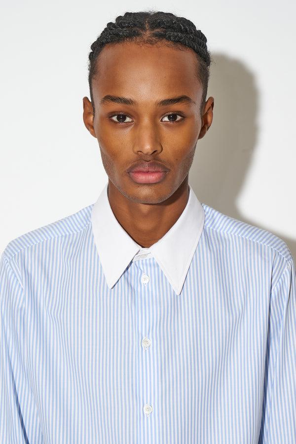 Paul & Joe Chemise Coupe Droite En Popeline De Coton Uni Et Rayé