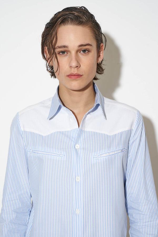 Paul & Joe Chemise En Popeline De Coton Unie Et Rayée