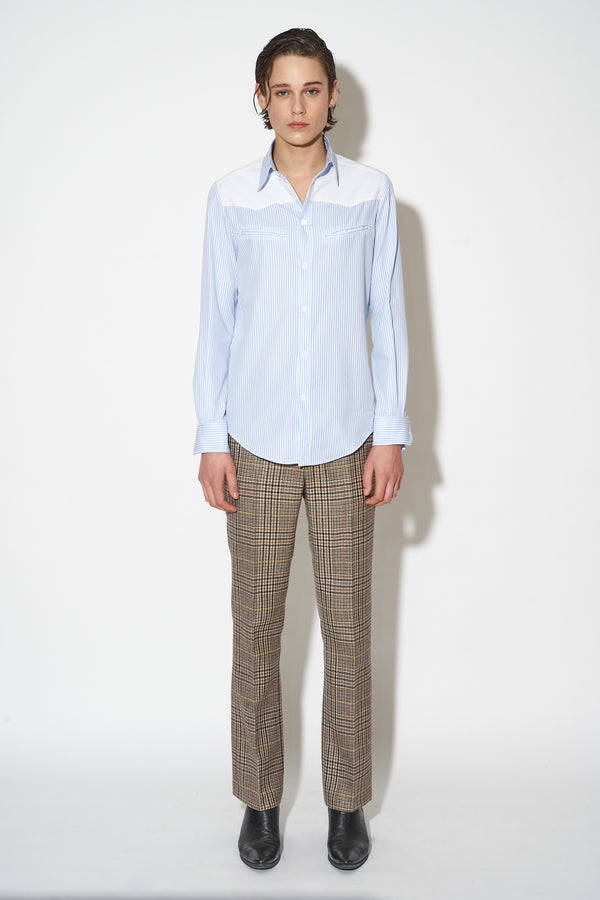 Paul & Joe Chemise En Popeline De Coton Unie Et Rayée