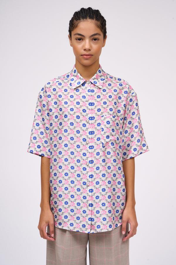 paul & joe Chemise en soie à manches courtes et coupe droite