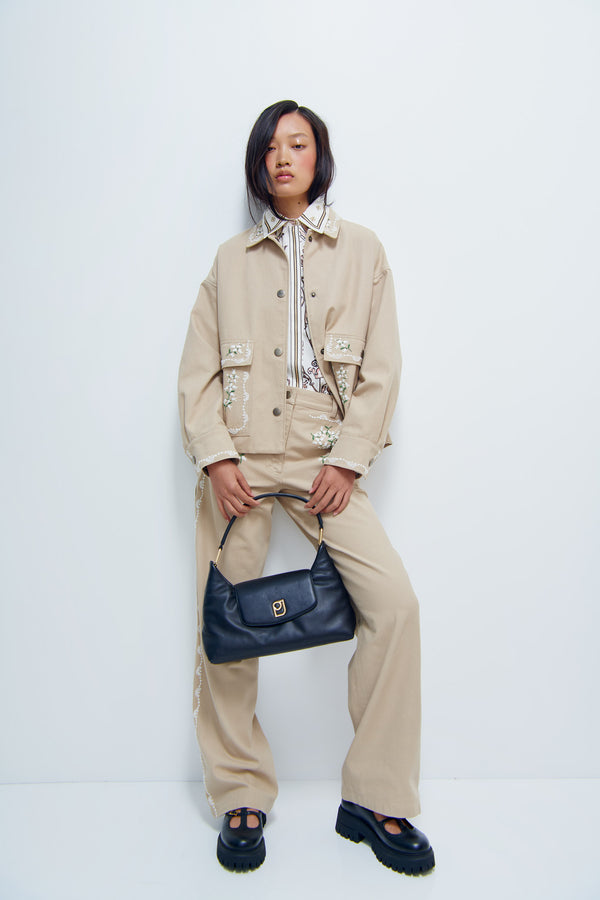 paul & joe Chemise en soie imprimée à boutons en nacre