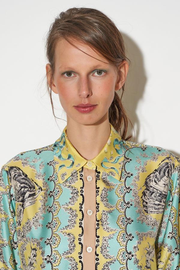 Paul & Joe Chemise En Twill De Soie Avec Imprimé Motif Foulard