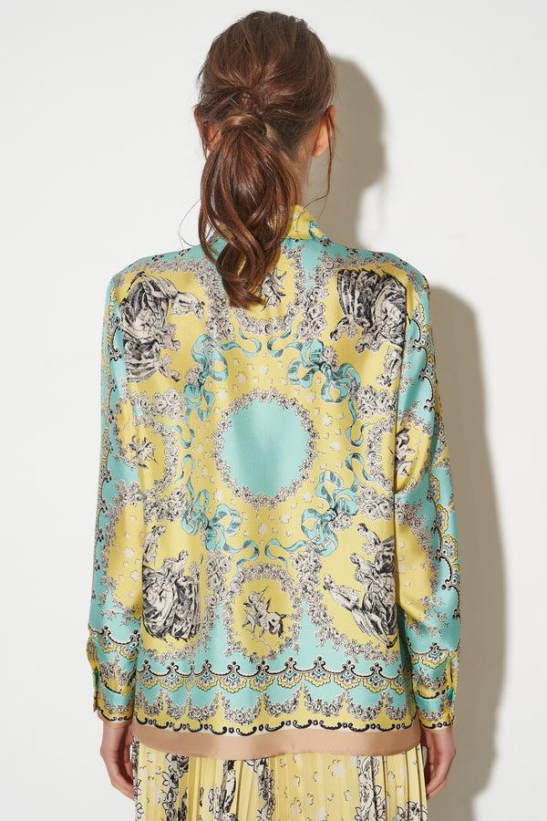 Paul & Joe Chemise En Twill De Soie Avec Imprimé Motif Foulard