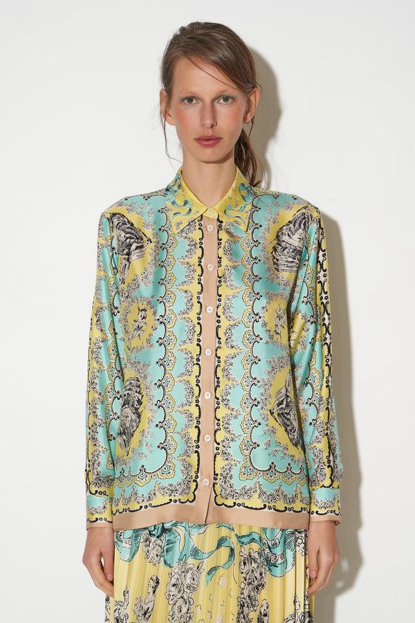 paul & joe Chemise en twill de soie avec imprimé motif foulard