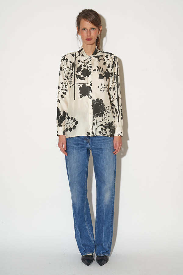 Paul & Joe Chemise Fluide Imprimé Fleurs Exclusifs En Soie