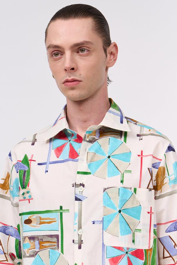 Paul & Joe Chemise Manches Longues En Popeline De Coton Imprimé