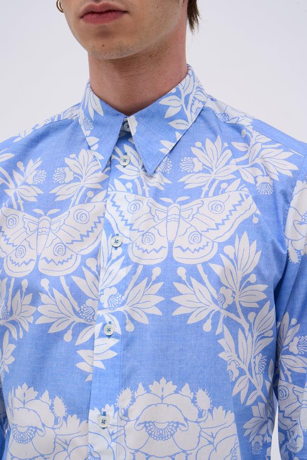 Paul & Joe Chemise Manches Longues En Popeline De Coton Imprimé