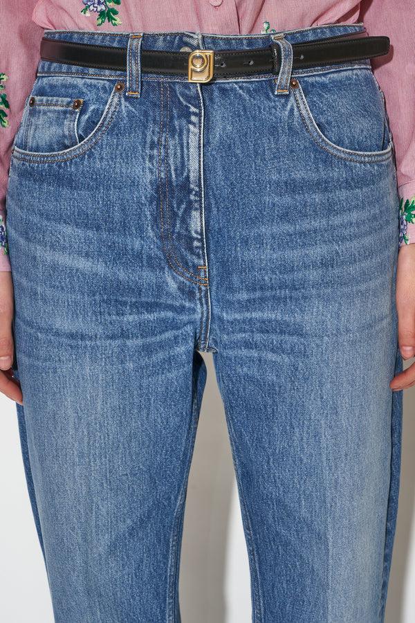 Paul & Joe Jean Taille Haute Coupe Droite Avec Pli Marqué