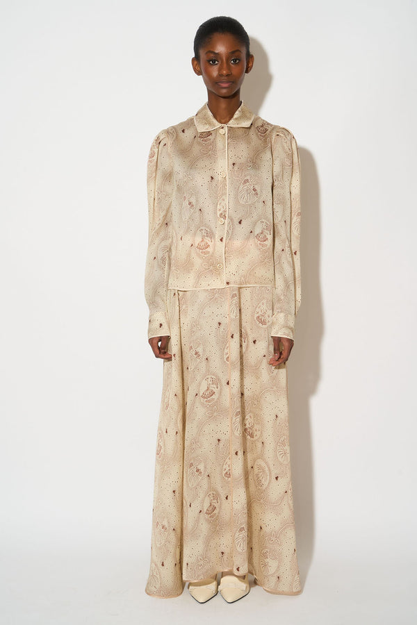 paul & joe Jupe en organza de soie à imprimé exclusif