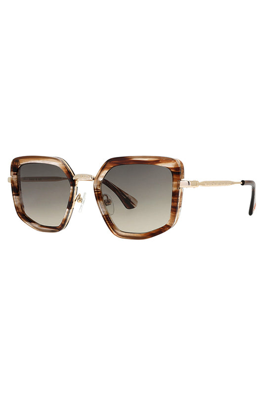 paul & joe Lunettes de soleil papillonnantes écailles cristal beige