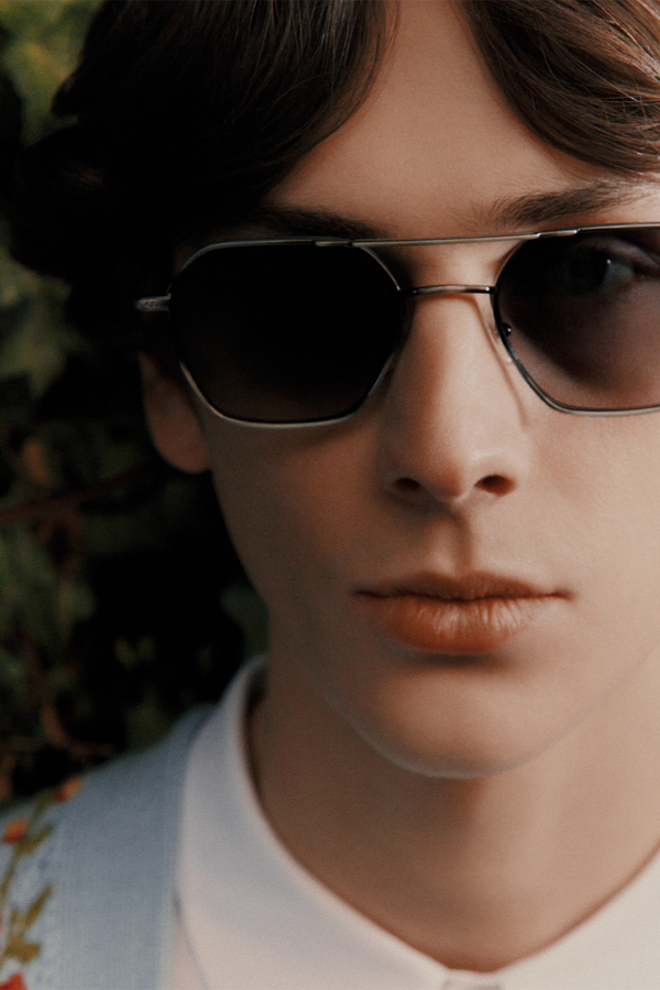 Paul & Joe Lunettes De Soleil Rectangulaires En Métal