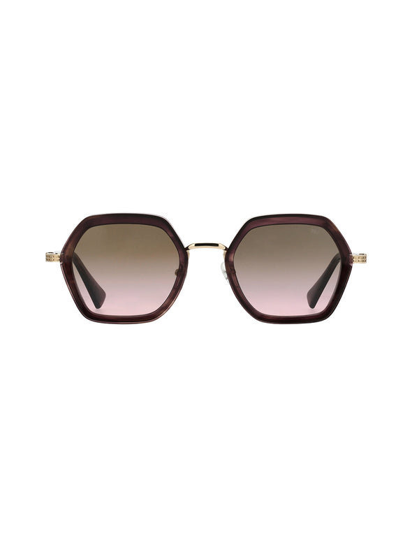 paul & joe Lunettes de soleil style 70's cristal - écaille rose