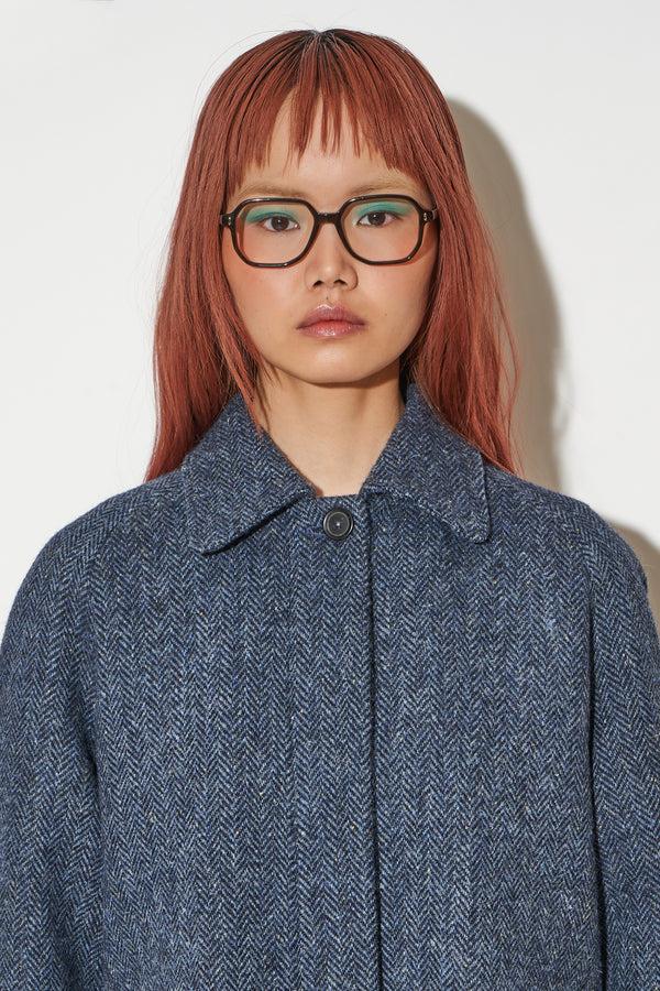 Paul & Joe Manteau En Tweed Harris Tweed à Motif Chevron