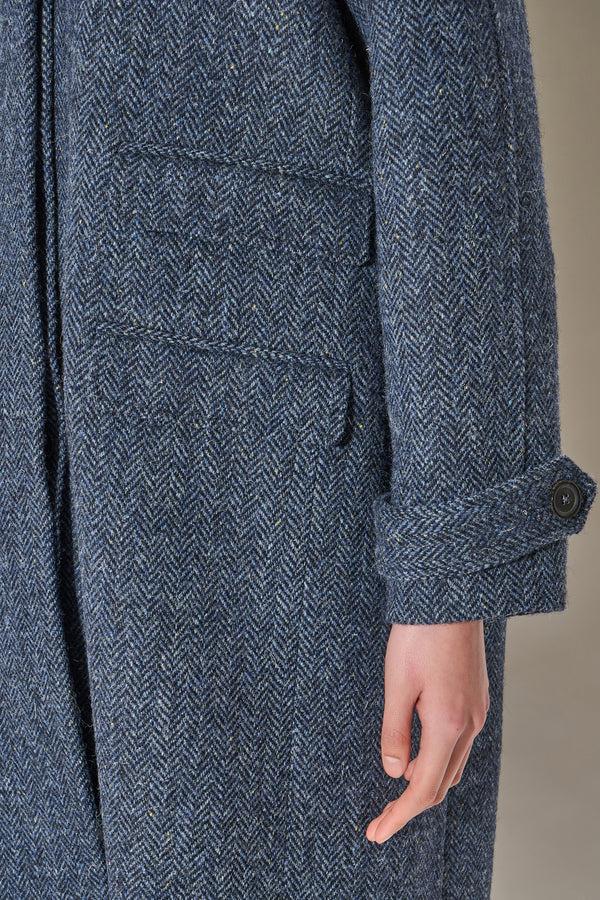 Paul & Joe Manteau En Tweed Harris Tweed à Motif Chevron