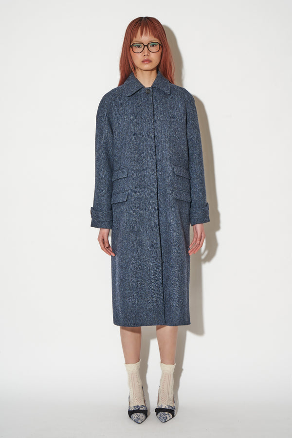 paul & joe Manteau en tweed Harris Tweed à motif chevron