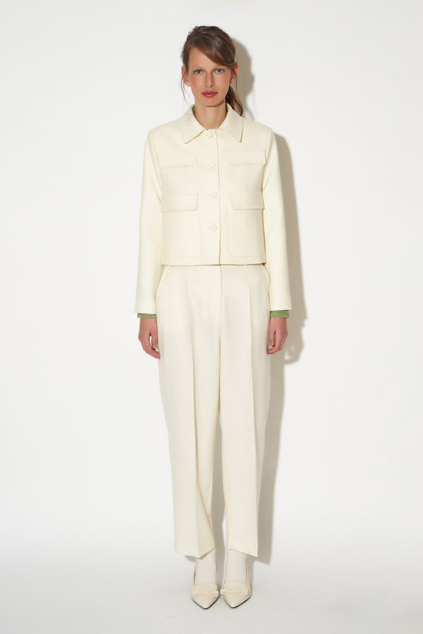 paul & joe Pantalon en twill de flanelle coupe carotte