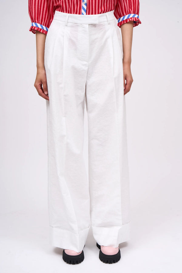 Paul & Joe Pantalon En Voile De Coton Jacquard Motif Floral