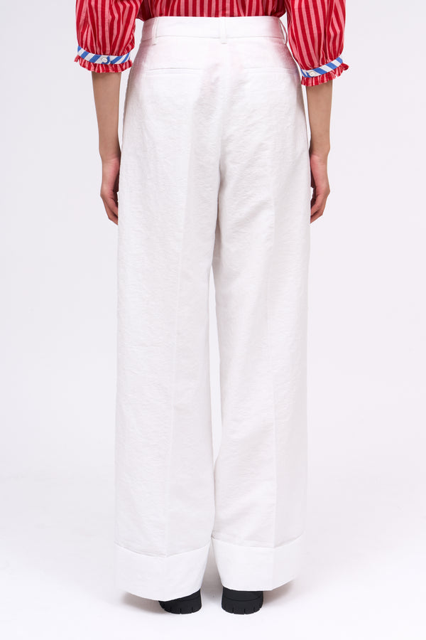 Paul & Joe Pantalon En Voile De Coton Jacquard Motif Floral