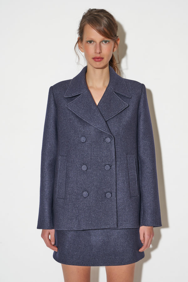 paul & joe Caban coupe droite et large col en laine