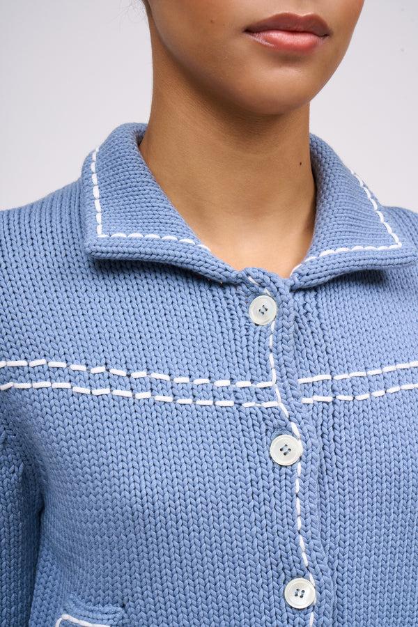 paul & joe Cardigan court en grosses mailles