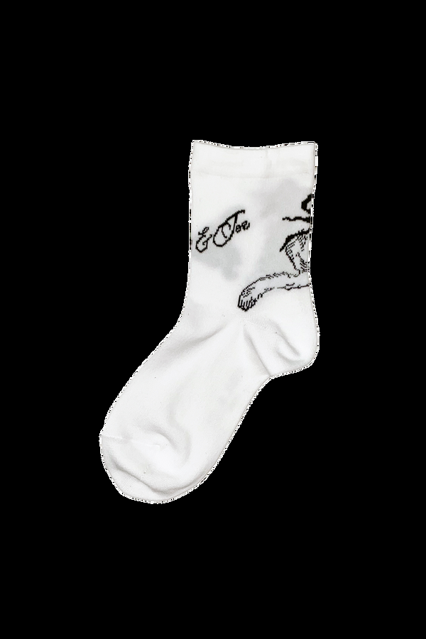 paul & joe Chaussettes blanches Gipsy à ruban