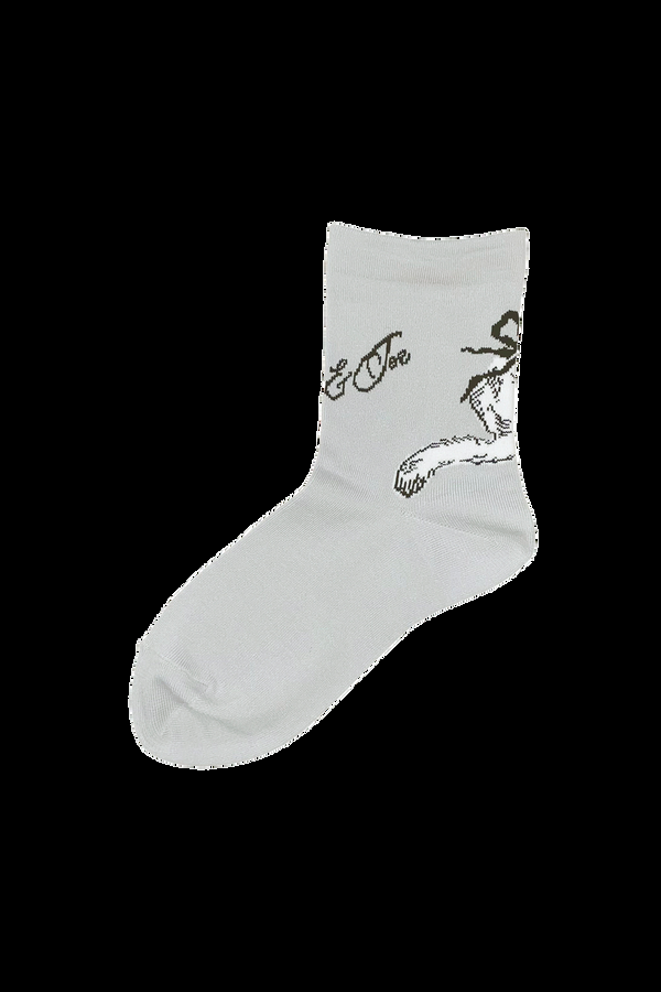 paul & joe Chaussettes grises Gipsy à ruban