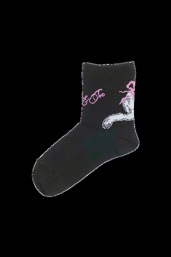 paul & joe Chaussettes noires Gipsy à ruban